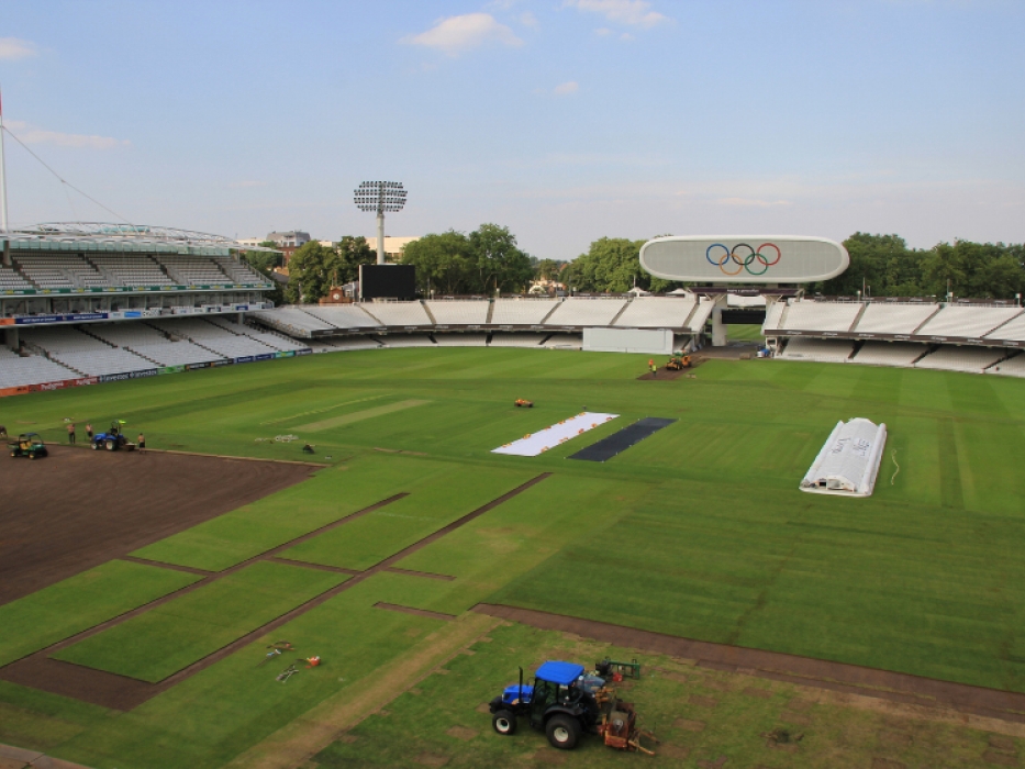 Lord's outfield post Olympics turf replacement